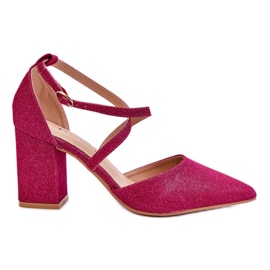 Step in style Pumput Malli Galaxy LY-9237-4 Fuchsia - Astu tyyliin vaaleanpunainen