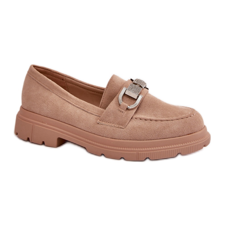 Naisten mokasiinit koristeena 23003 beige