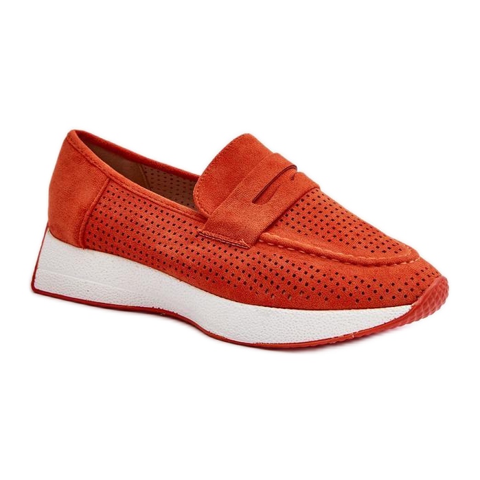 Oranssit harjakattoiset mokasiinit