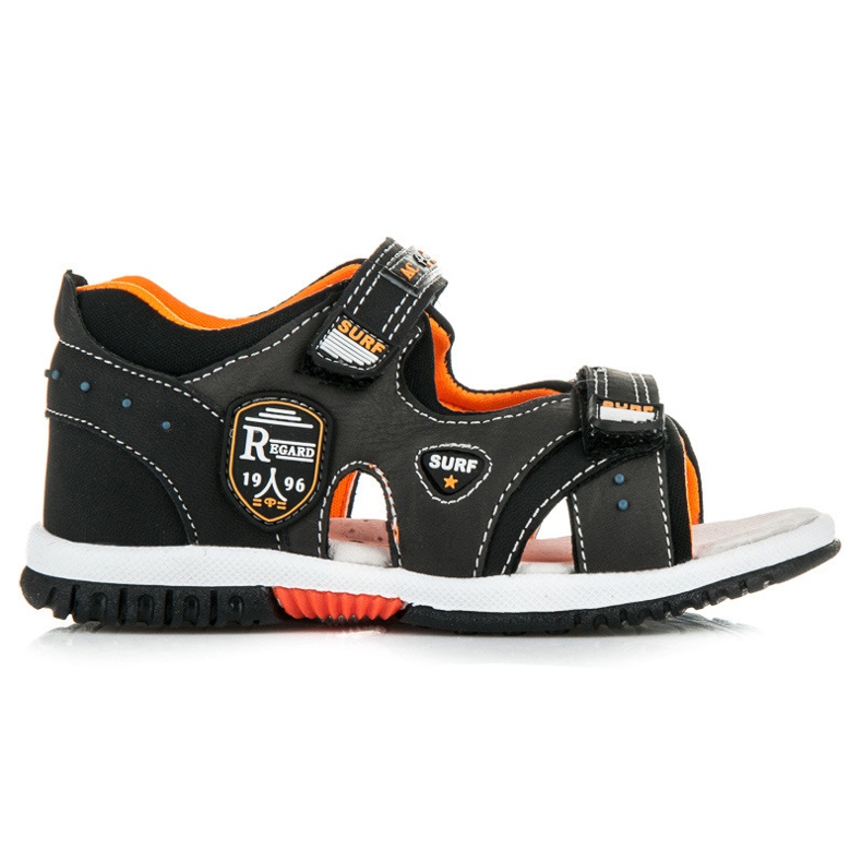 American Club Kesäjalkineet tarralla musta