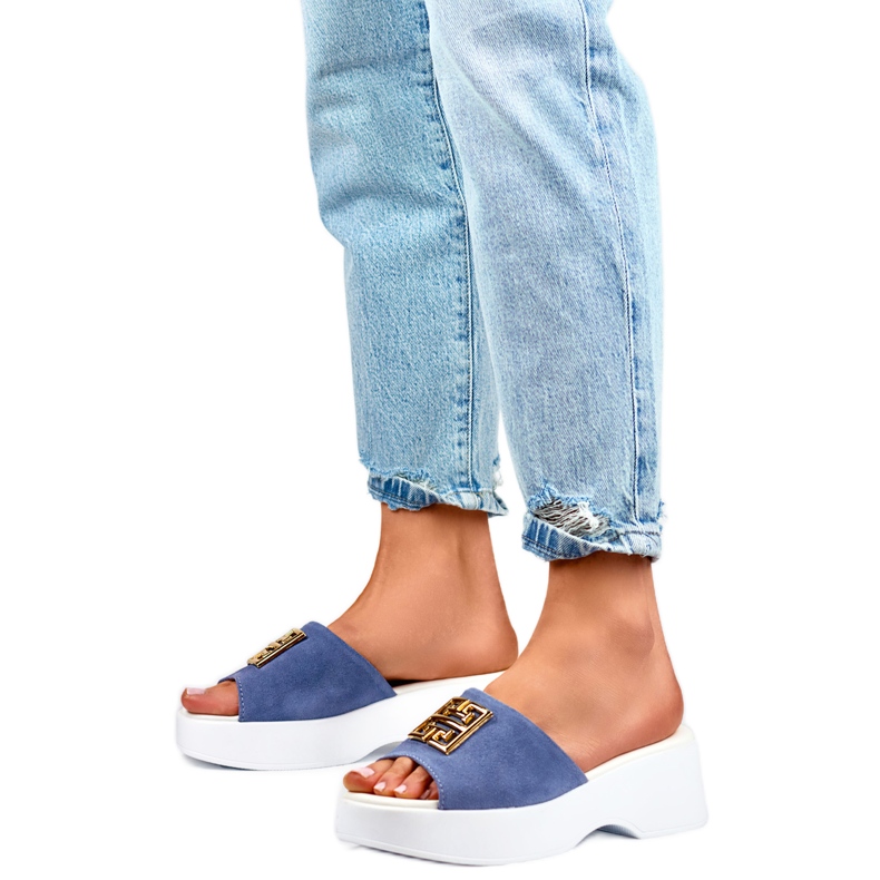 Naisten varvastossut koristeilla GD-XF1000B, sininen