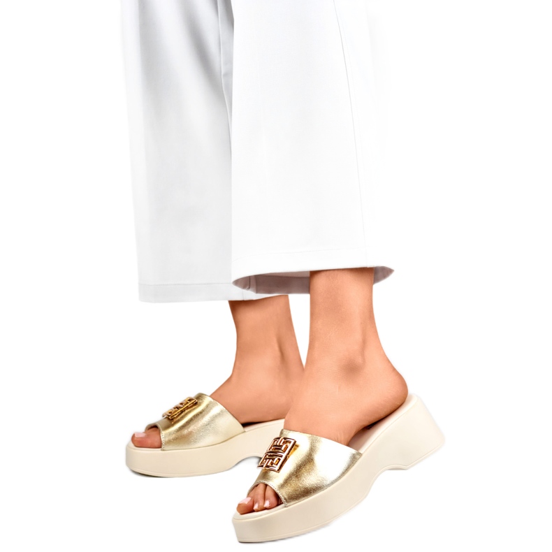 Naisten varvastossut koristeilla GD-XF1000GO, kultaa keltainen