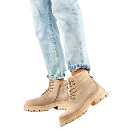 Naisten turkisvuoratut trapperit A5201-39BE, beige