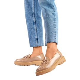 Naisten kengät koristeella 23-10862BE beige