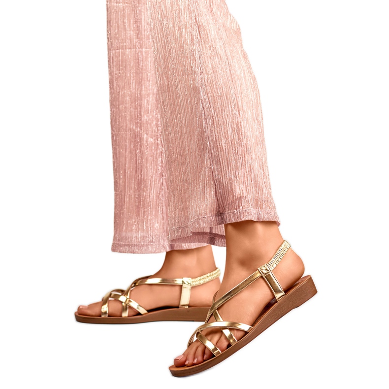 Naisten sandaalit PS07GO kultaa kultainen