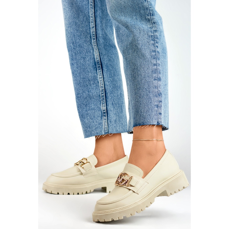 Kengät Malli S8320-2BR Beige - PRIMO