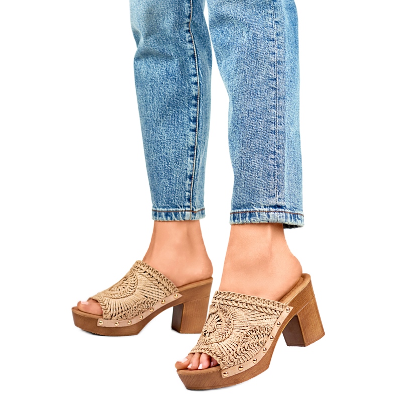 Naisten varvastossut C388BE, beige