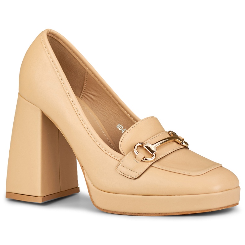 Naisten pumput koristeella M047-NU beige