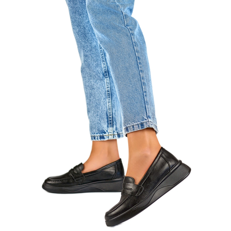 Mustat naisten mokasiinit 25-7937B