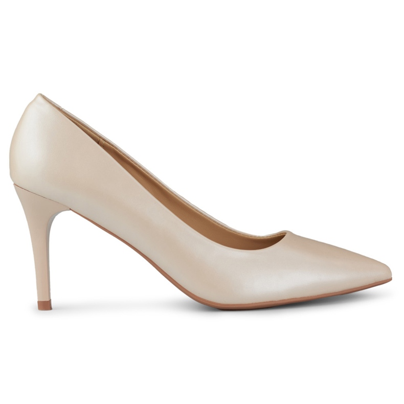 Naisten korkokengät, joissa nahkainen sisäosa GD-XR501B-APR beige