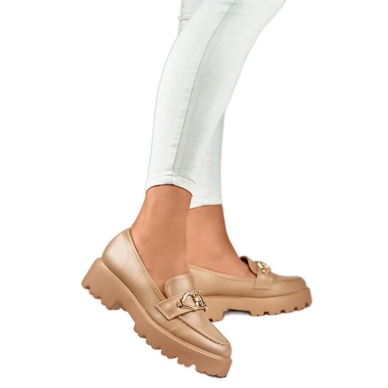 Naisten kengät koristeella B2733KH ruskea