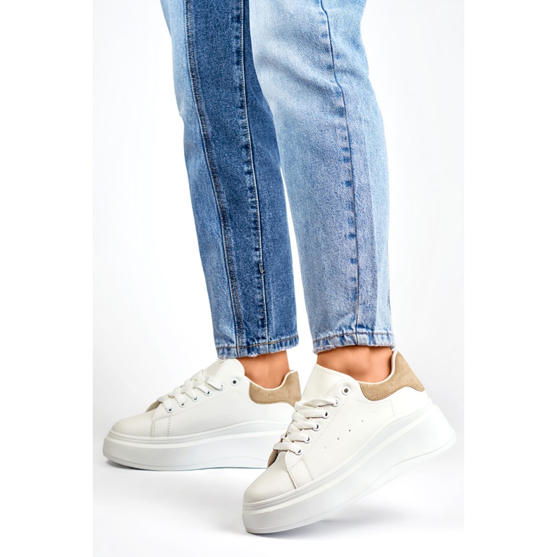 Urheilukengät Malli LL23171KH Valkoinen/Beige - PRIMO