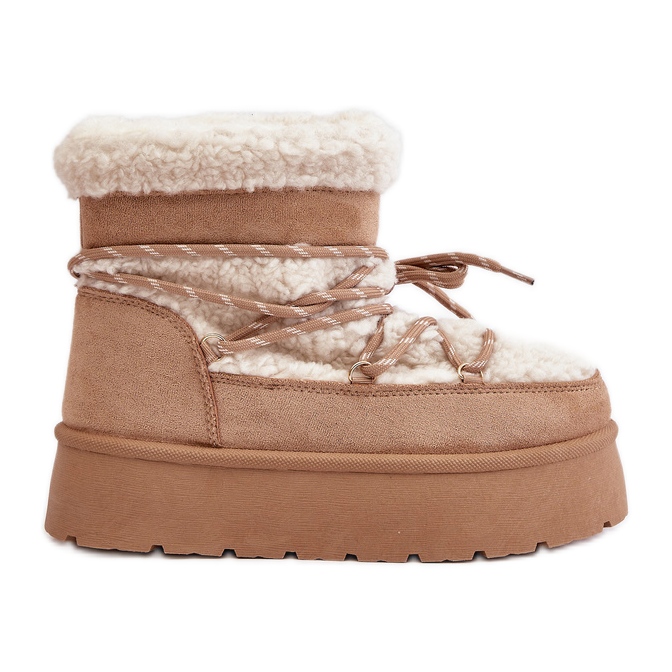 Beige Izathiel Platform lumisaappaat nauhoitus