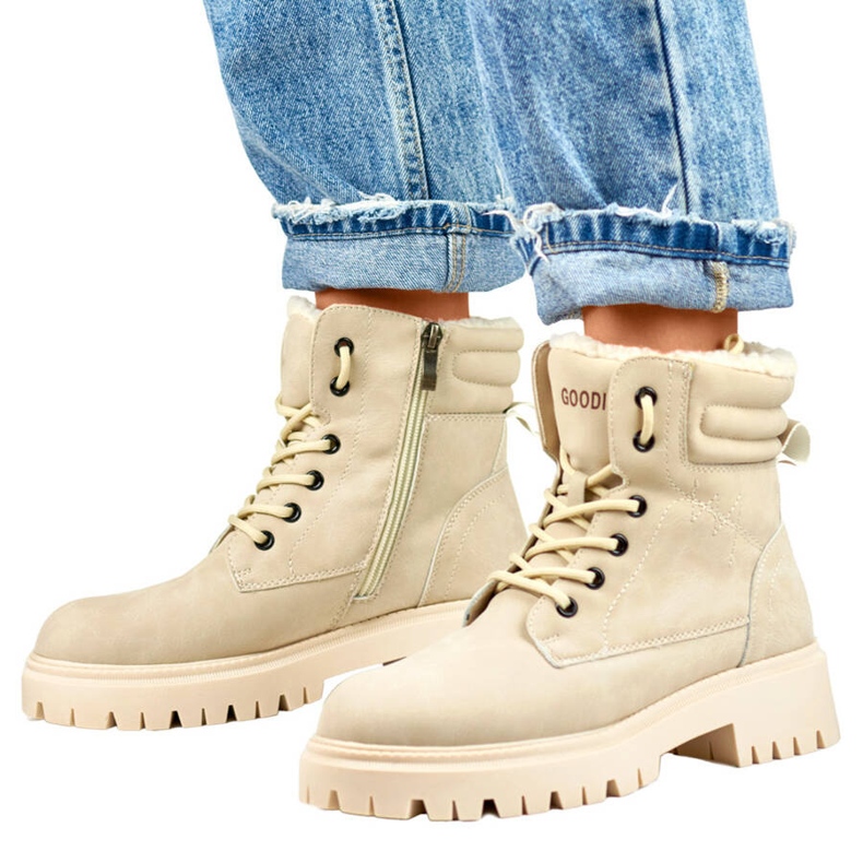 Naisten eristetyt saappaat, beige GD-TL51BE