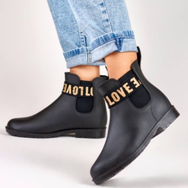 Naisten kalossit mattamusta S06B/GO Naisten kalossit mattamusta S06B/GO