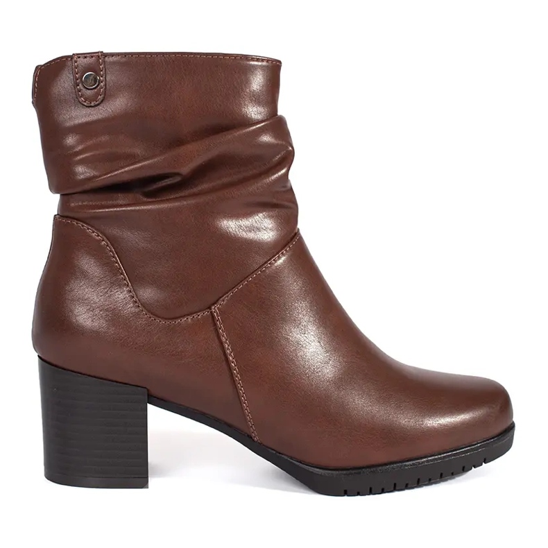 Naisten ruskeat nahkaiset nilkkurit, joissa on röyhelöpäällinen Sergio Leonelta