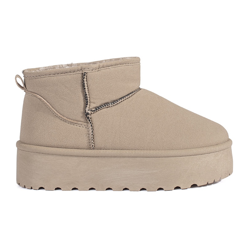 Seastar Beiget eristetyt naisten lumisaappaat alustalla