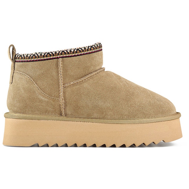 Naisten nahkaiset lumisaappaat, lämpöeristetyt talvisaappaat ruskea