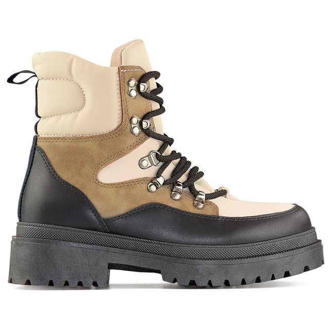 Naisten nilkkurit, naisten nilkan yli ulottuvat talvikengät beige