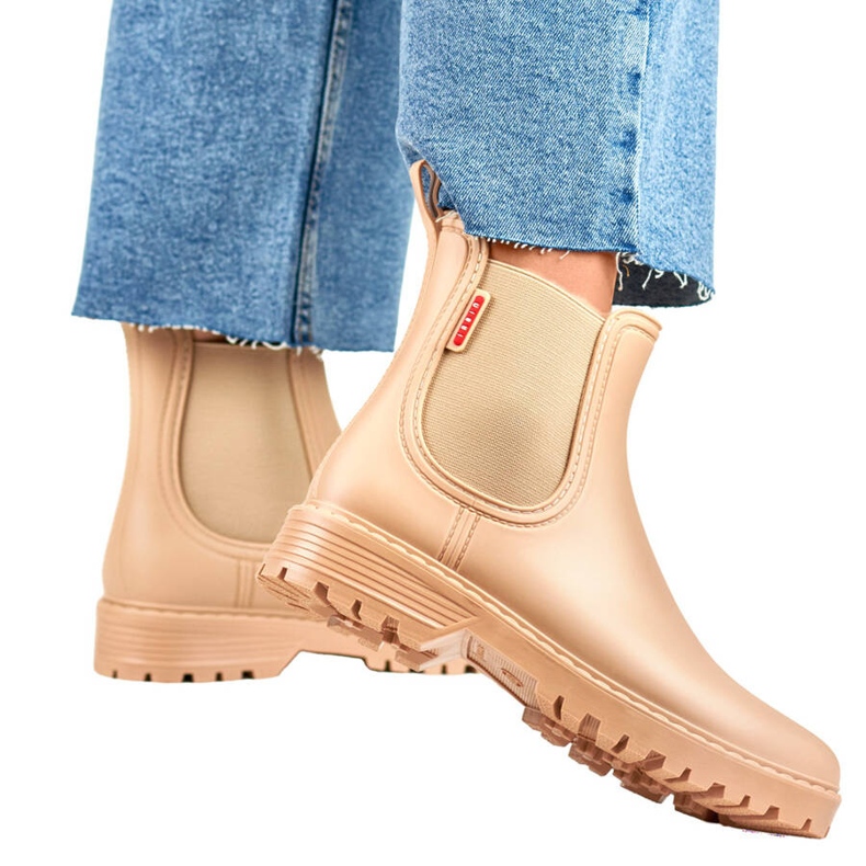 Naisten Chelsea-saappaat, beige, S17BE