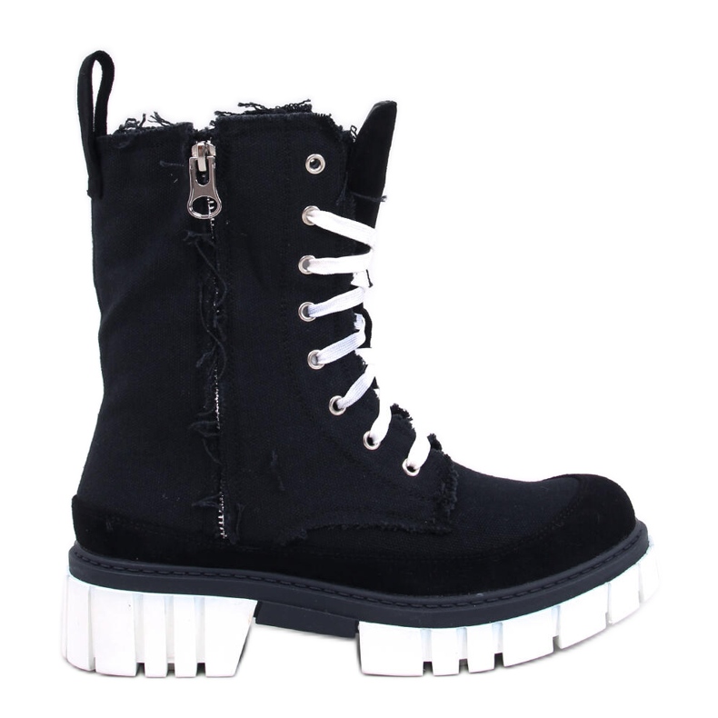 Canvas-nilkkurit Vaugh Black -suojalla musta