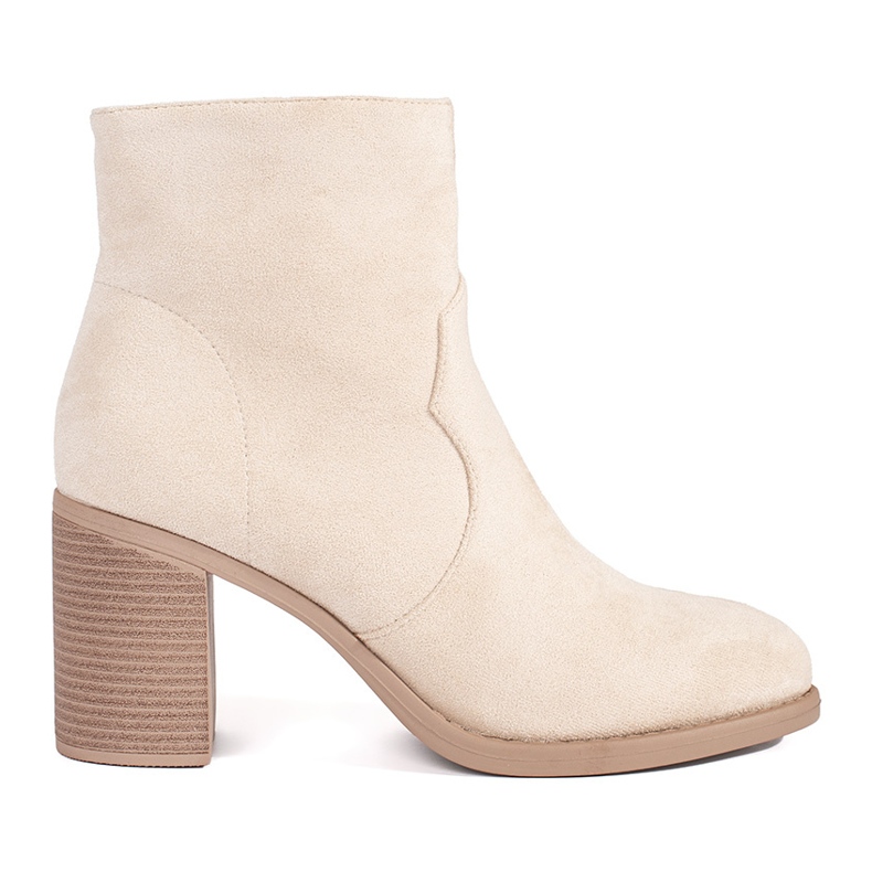 Beige mokkanahka klassiset naisten nilkkurit