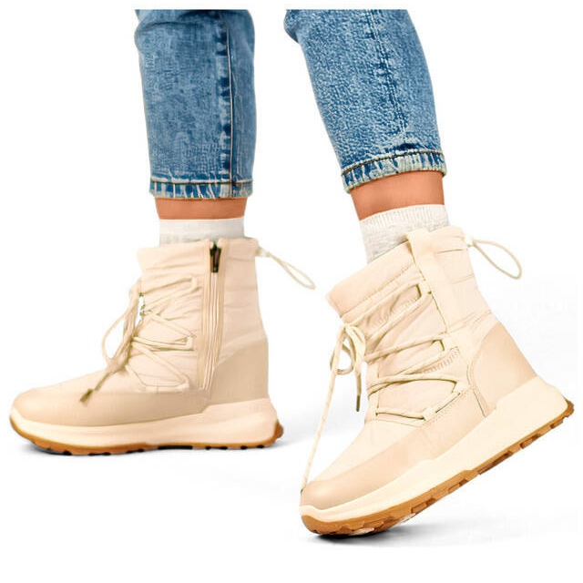 Naisten alustalumisaappaat, beige 24-16321BE