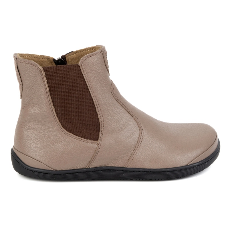 Olivier Naisten avojaloiset Chelsea-saappaat vetoketjulla, eristetty 1263, beige