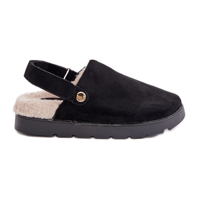 Naisten tossut, turkista vuorattu, lampaannahkatyyppi, musta, Saniloralta