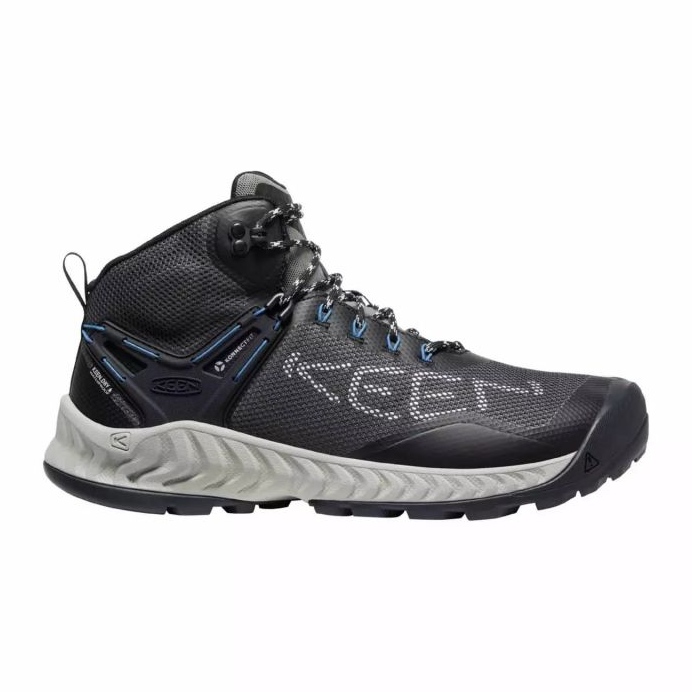 KEEN Nxis Evo Mid Wp kengät MAGNET/BRIGHT Cobalt KE-1026108 musta