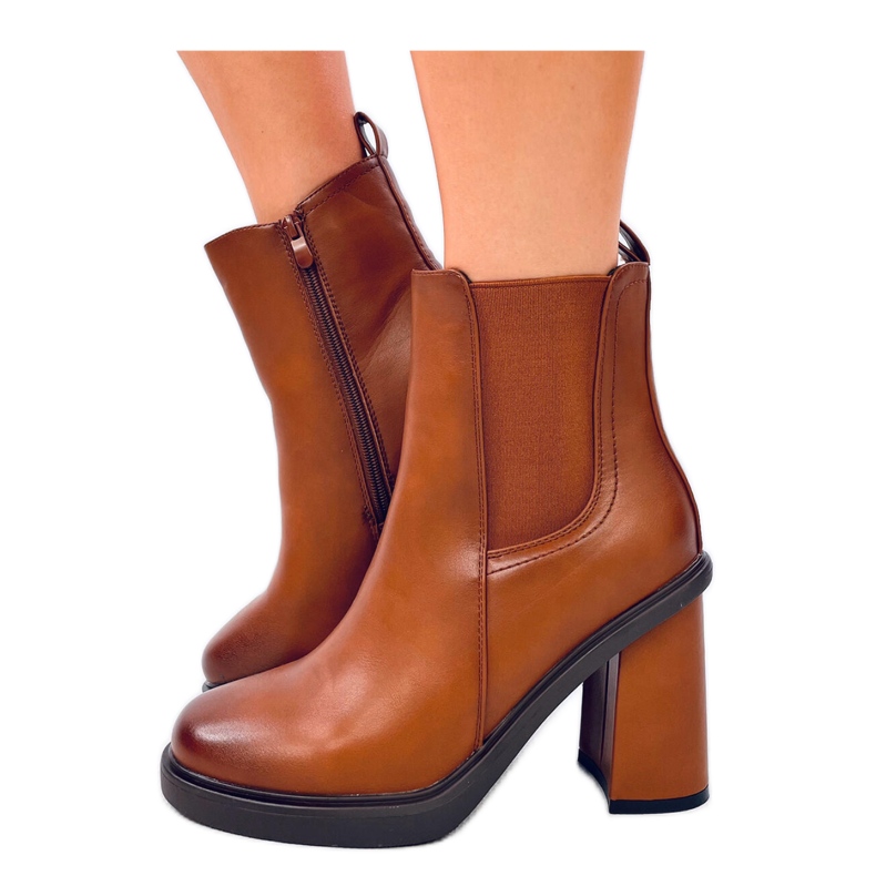 Camel Chelsea -saappaat korkealla korolla ruskea