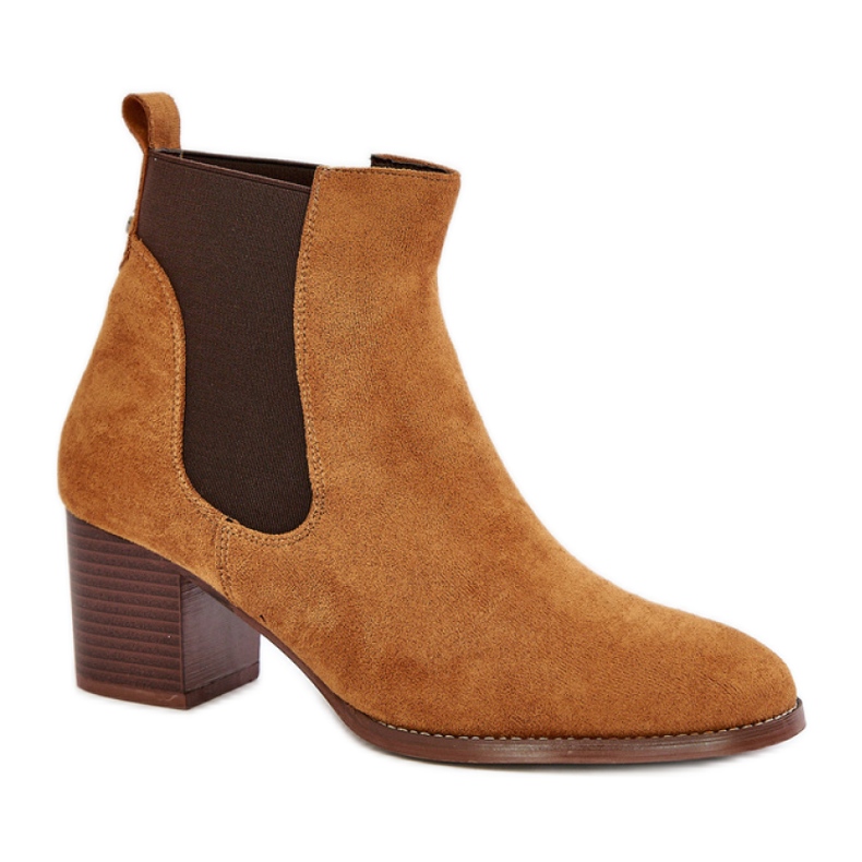 Chelsea saappaat malli XY791 Camel ruskea