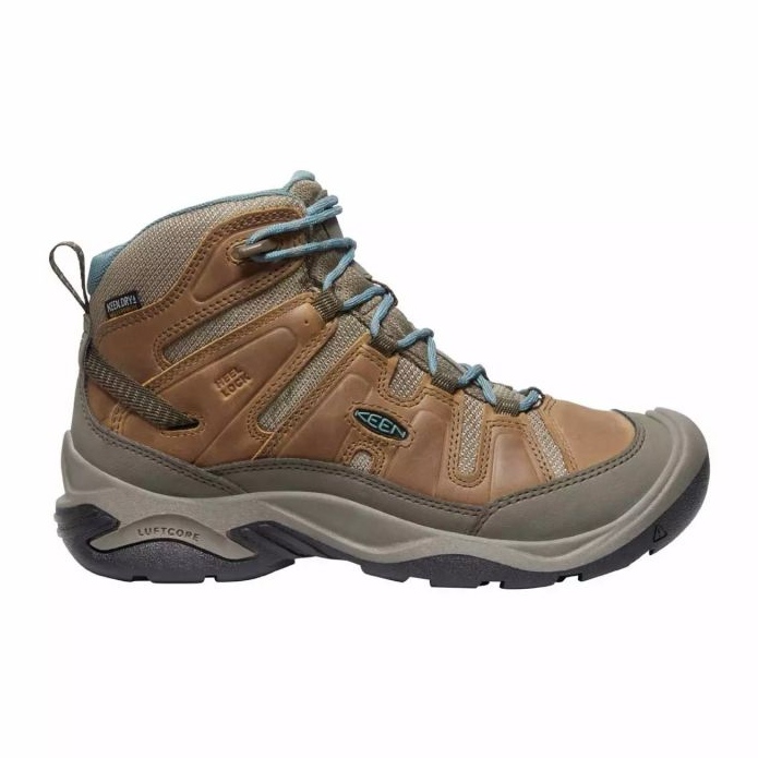 KEEN Circadia Mid Wp paahdetut COCONUT/NOORTH Atlantic vaelluskengät KE-1026764 ruskea