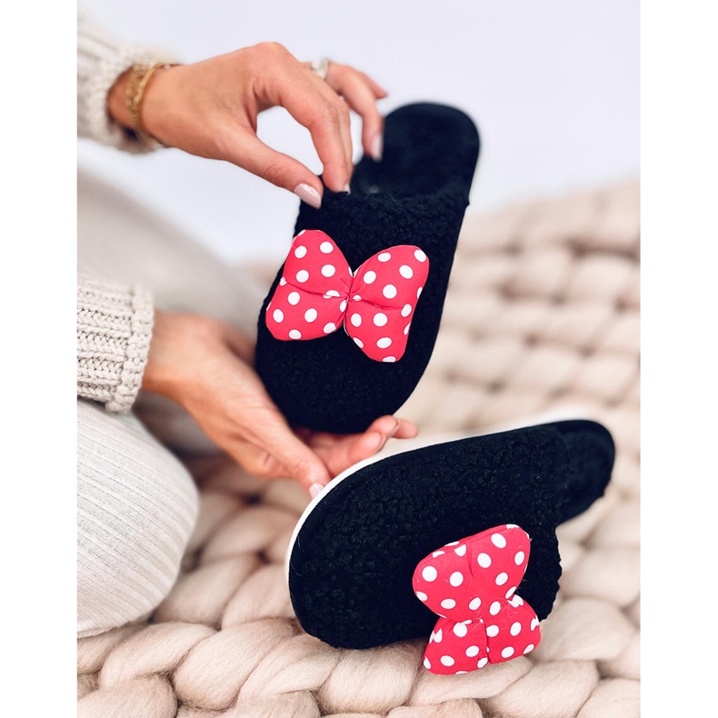 Lasten tossut rusetilla Child Black musta