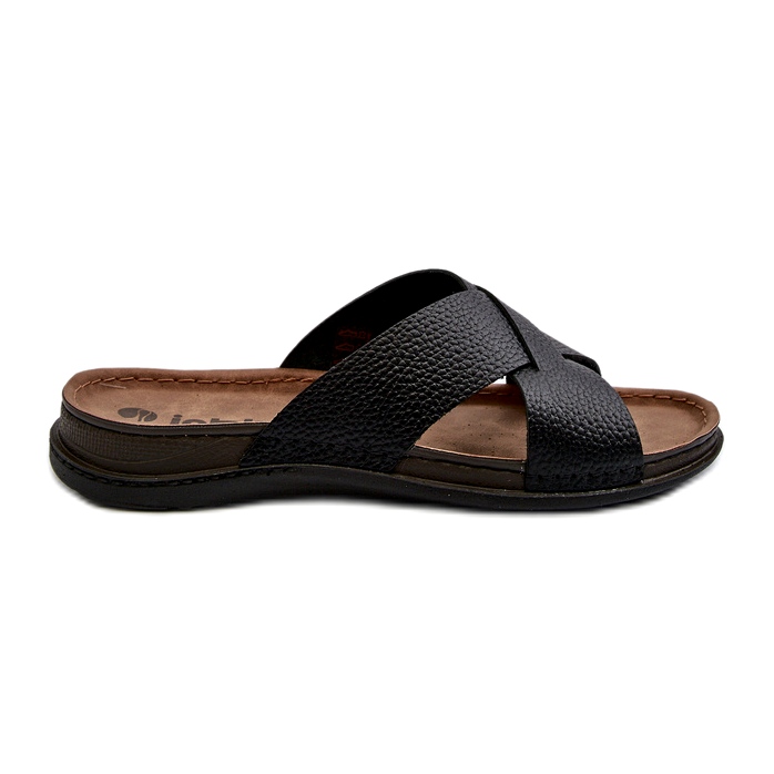Miesten nahka inblu gv00001i Black Flip Flops musta