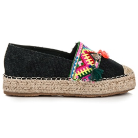 Vices Etninen Print Espadrilles musta