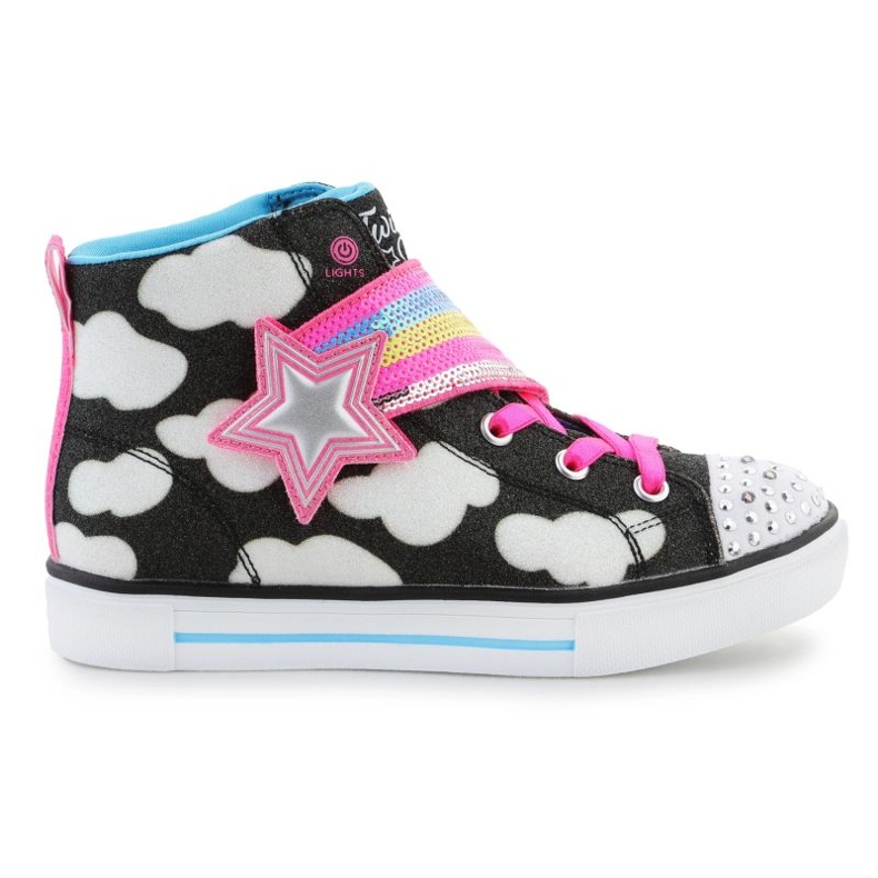 Skechers Twinkle Toes -kengät: Twinkle Sparks - Shooting Star 314775L-BKMT musta