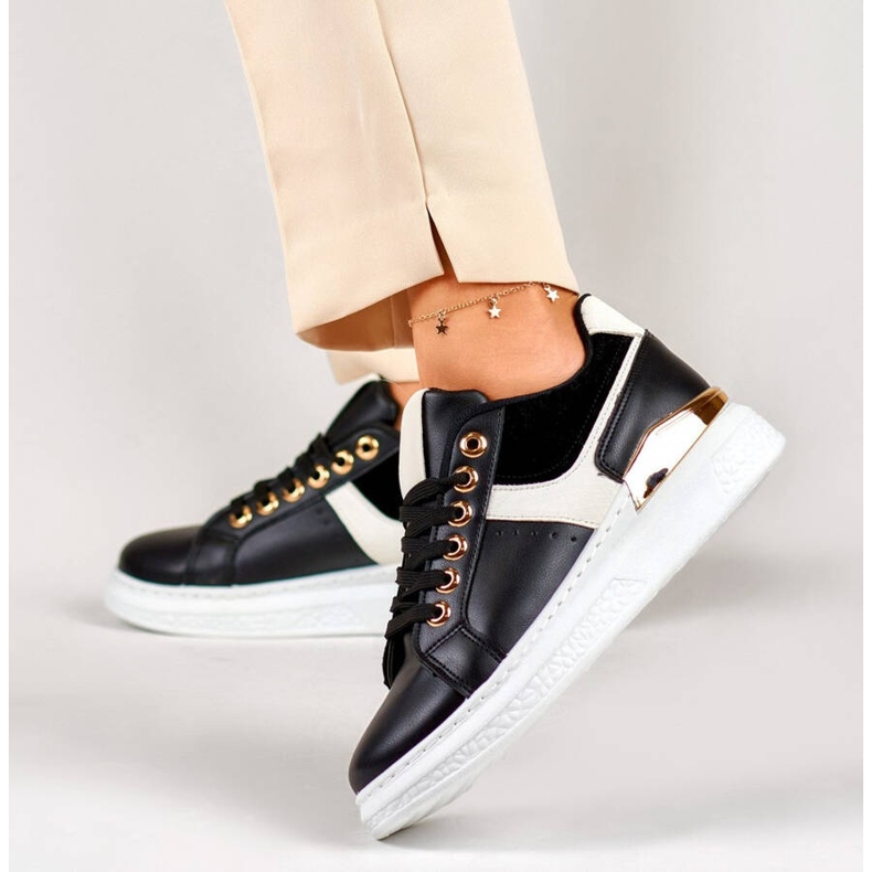 Naisten alustalenkkarit, mustat JF3060B