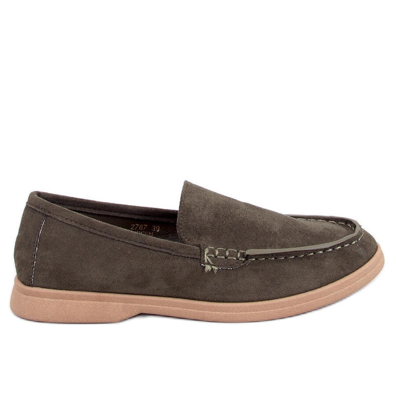 Pehmeät naisten mokasiinit vihreänä