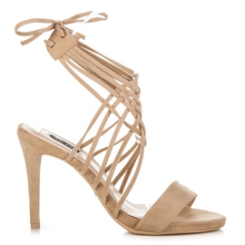 Vices Mokkakorkokengät, joissa sidonta beige