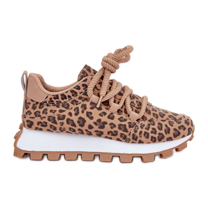Ruskeat Leopard Sneakers Platform urheilukengät beige