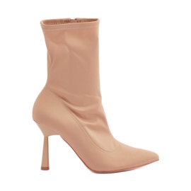 Tumman beigen kankaiset nilkkurit