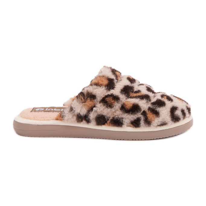 Leopard Naisten turkistossut Inblu EK000008 Beige