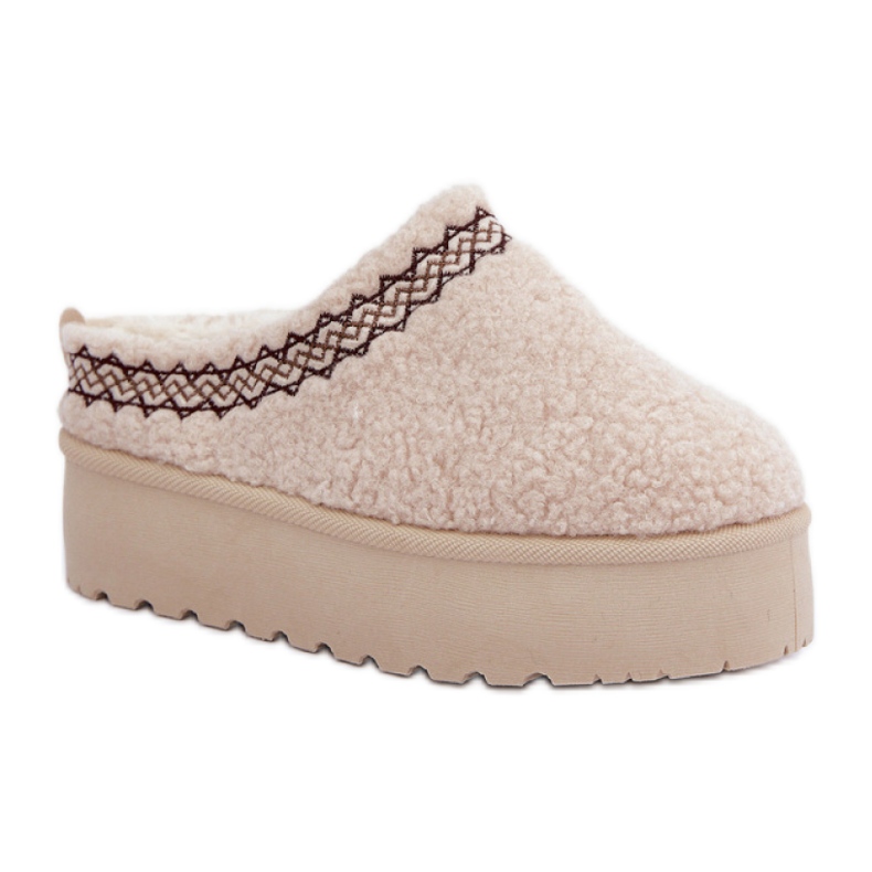 Naisten beige-alustaiset lumisaappaat