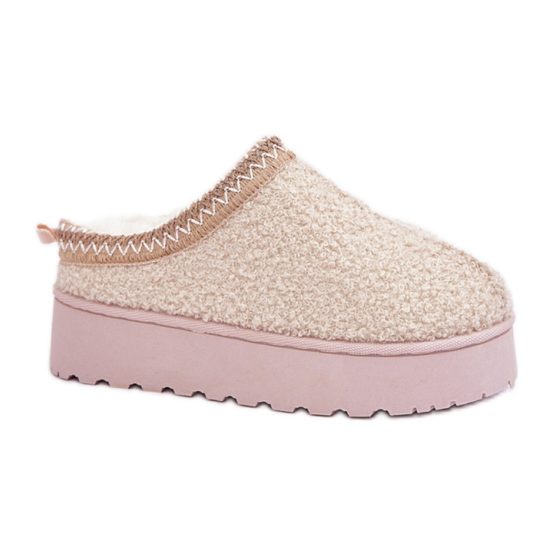 Naisten beige-alustaiset lumisaappaat