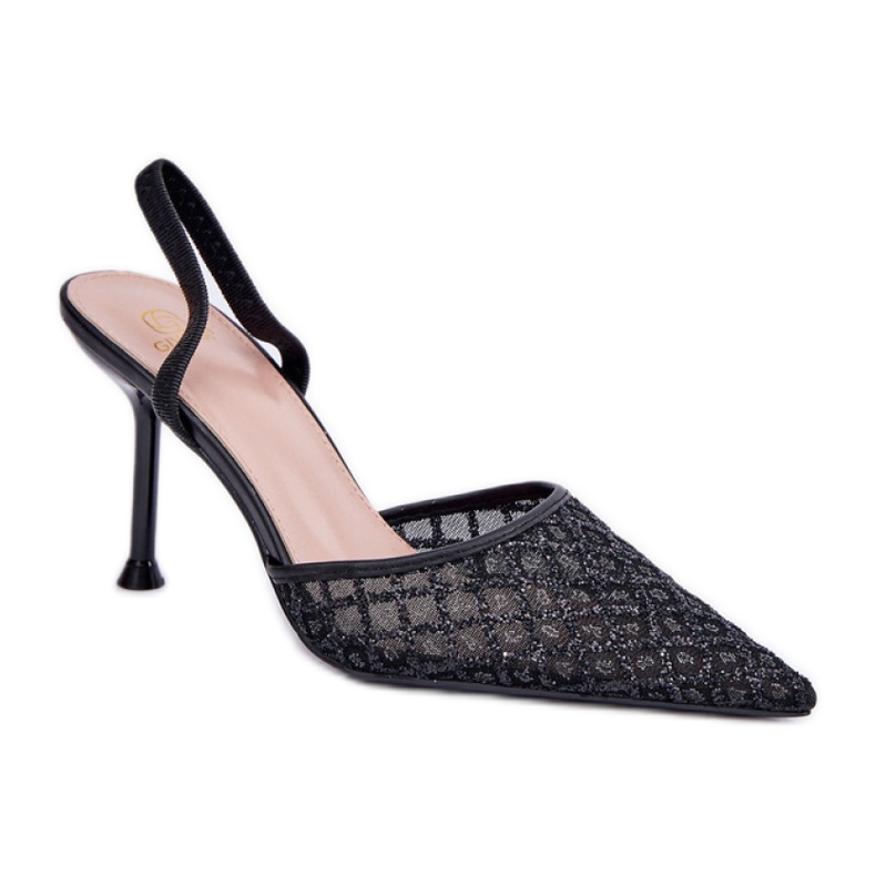 Step in style Korkokengät Malli Berilae B1639-202 Black Glitter - Astu tyyliin musta