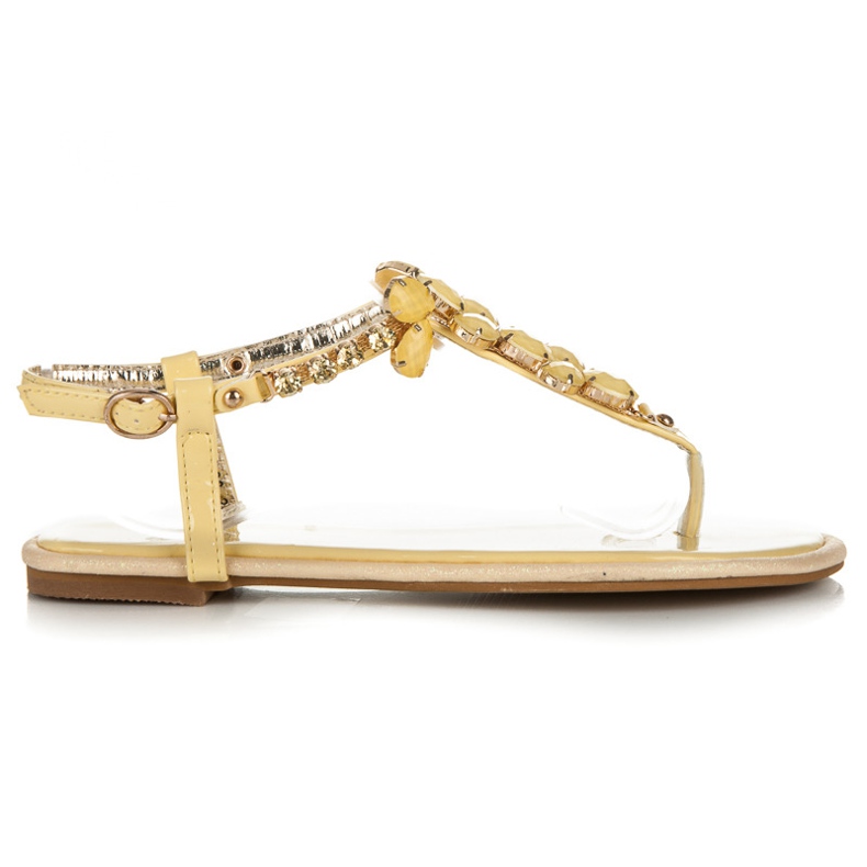 Vices Lakatut keltaiset kristallisandaalit keltainen