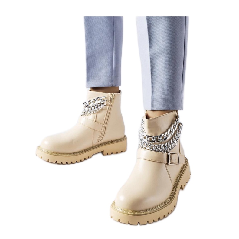 Beiget nilkkurit koristeellisilla ketjuilla Mezzavia - Solea