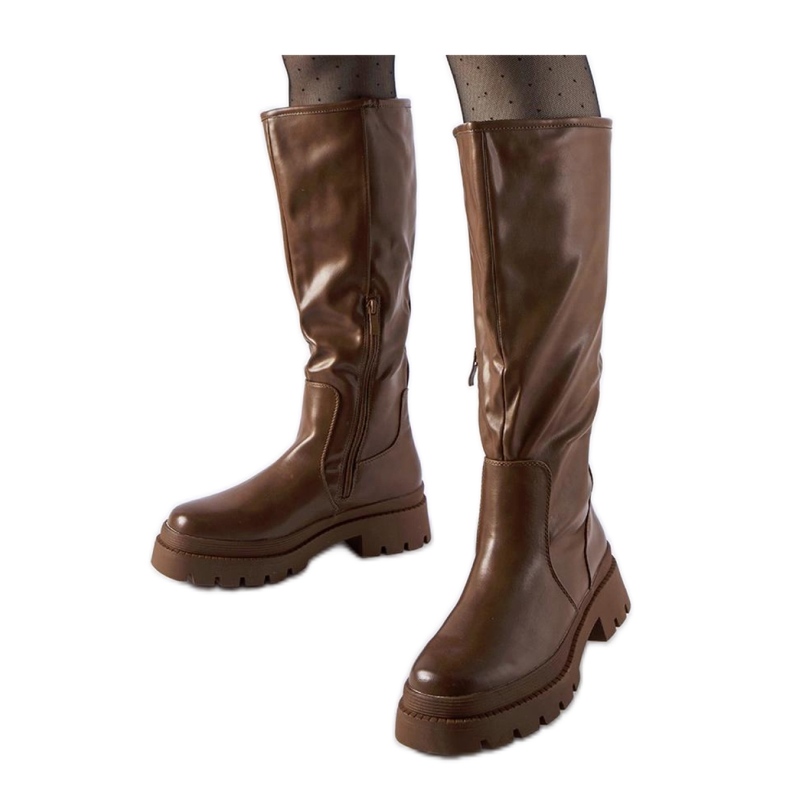 Ruskeat litteät klassiset saappaat Christienilta - Solea