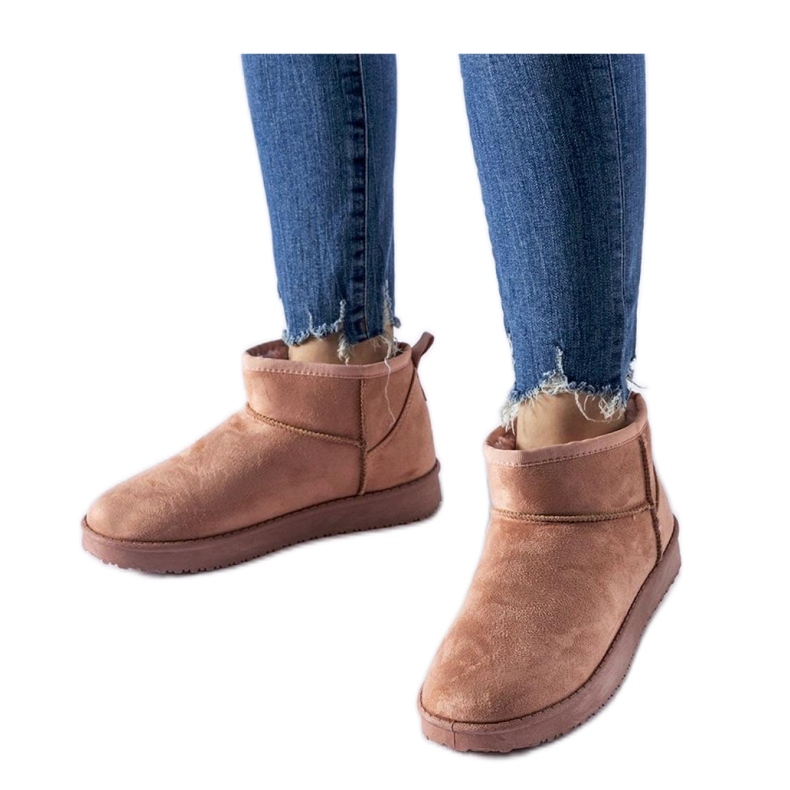 Pink Guglielma - Solea-eristetyt lyhyet lumisaappaat vaaleanpunainen